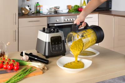 Rosenstein und Soehne Profi-Standmixer BR-1850.w mit Waerme-Funktion