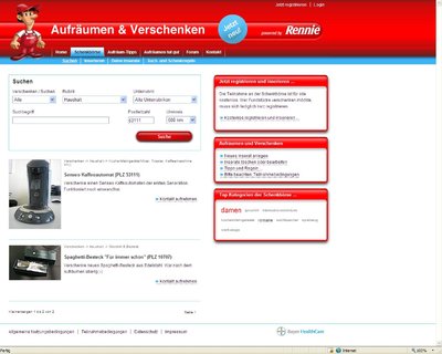 Screenshot: Rennie räumt auf Mitmachen