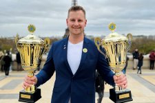 Gleich zwei internationale Titel hat Philipp Burkhardt aus Frankreich mitgebracht: Er wurde Europameister sowohl für die beste Weißwurst als auch für die beste Bratwurst.