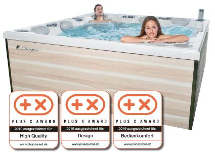 Der Champion von Whirlcare wurde beim PLUS X AWARD mit drei Gütesiegeln ausgezeichnet.
