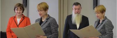 Wissenschaftsministerin Dr. Martina Münch überreichte die Urkunden