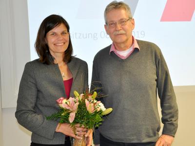 TH-Präsidentin Dr. Muriel Kim Helbig und der stellv. Senatsvorsitzende Prof. Dr. Stefan Bartels-von Mensenkampff, Foto: TH Lübeck