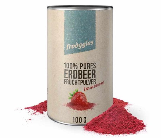 100 Gramm pures und natürliches frooggies-Erdbeere-Pulver..jpg