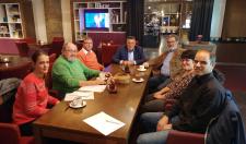 Han Groot Obbink und die Delegation der FBK (Freie Bürger Kalkar e.V.) beim Gespräch im Wunderland Kalkar (von links nach rechts: Julia Wenten, Jürgen Wenten, Karl-Heinz Pleines, Han Groot Obbink, Günter Pageler, Eva Heuvelmann, Manuel ter Bekke) ©Wunderland Kalkar