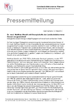 PM Dr. med. Matthias Moreth mit Ehrenplakette der Landesärztekammer Hessen ausgezeichnet.pdf