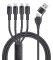 Callstel 8in1-Lade-/Datenkabel USB-C/A zu USB-C/Micro-USB/Lightning 60 Watt, farbig