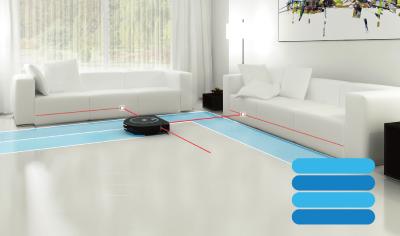 NX-5907 Sichler Haushaltsgeraete Multiroom-Saug-und Wisch-Roboter mit Ladestation