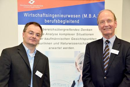 Studiengangsleiter Prof. Dr. Litfin (li) und Leiter der Professional School Dr. Gleisner (re) laden ein zu kostenlosen Infoveranstaltungen. Foto Litfin Gleisner