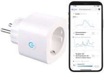 Luminea Home Control 2in1-WLAN-Steckdose SF-605.avs mit bidirektionaler Strom-Messung, 16 A, App