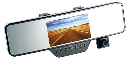 NavGear FullHD-Rückspiegel-Dashcam, BT, G-Sensor, 4.3" TFT MDV-2300.rs