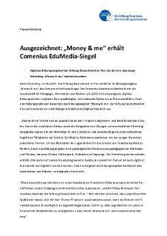 240613_Stiftung ausgzeichnet - Money & me erhält Comenius-Edu-Siegel.pdf