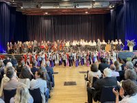 Ensembles des Heinrich-Schütz-Konservatoriums Dresden und weiterer sächsischer Musikschulen bei der Eröffnung des Musikschulkongresses am 9. Mai 2025 in Dresden. / Foto: VdM/Heiderich