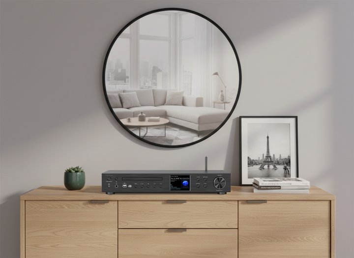 VR-Radio WLAN-Internetradio-Receiver IRS-825, DAB+/UKW, CD, Bluetooth, 200 Watt, silber