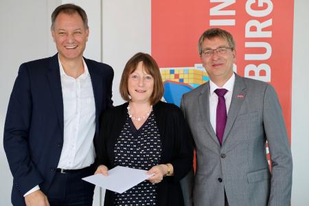 v.l.n.r. Mario Tobias, Hauptgeschäftsführer der IHK Potsdam; Beate Günther, Geschäftsführerin des Netzwerks Zukunft; Ralph Bührig, Hauptgeschäftsführer der HWK Potsdam (Foto: IHK Potsdam/L. Braun )