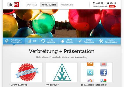 Funktionen der lifePR