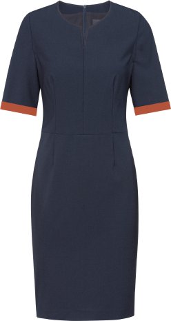 acp für GREIFF Mode - Layout Etuikleid mit kontrastfarbener Ziernaht und Ärmelverlängerung.jpg