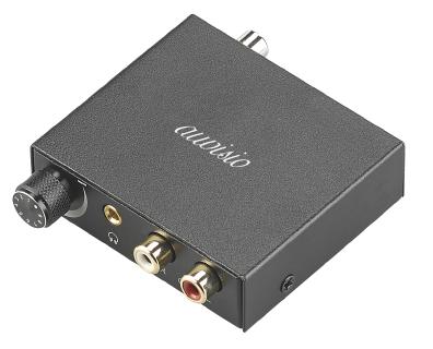 auvisio Audio-Konverter digital (TOSLINK/Koaxial) zu analog, Lautstärkeregler