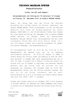 PR Autogrammstunde und Vortrag mit US Astronaut TJ Creamr 24.09.10.pdf
