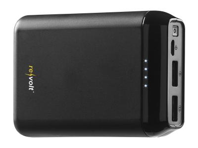 revolt USB-Powerbank PB-210 mit 10.000 mAh, 2 USB-Ports, 2,4 A, 12 Watt