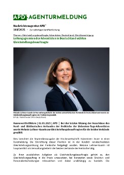 APD_148_2025_Leitungsgremien der Adventisten in Deutschland wählen Gleichstellungsbeauftragte.pdf