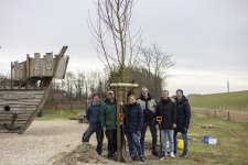  „Green Action Week 2026“: v. l. n. r.:  Frank Roland (Freiwilliger), Eike Friedrich (Nordseebad Spiekeroog GmbH), Nadine Weber (Nordseebad Spiekeroog GmbH), Patrick Kösters (Bürgermeister Spiekeroog), Jonas Hinrichs (Projektmanager TANO), Sven Weber (Freiwilliger).