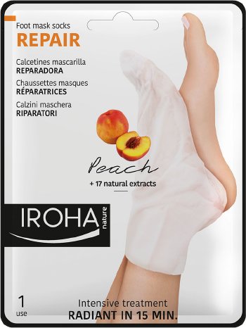 IROHA-Repairing Socks Mask for Feet Peach.png