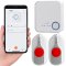 CASAcontrol  Smartes SOS-Notrufknopf-Set für Senioren, 2x Sender, 1x Empfänger, App