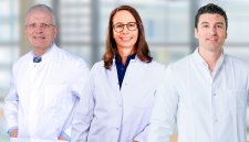 Dr. Jörg Baral, Dr. Julia Müller und Evgeni Baev (v.l.) / Bildquelle: Markus Kümmerle, Städtisches Klinikum Karlsruhe