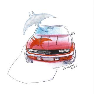 Opel Manta, George Gallion Sketch