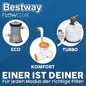 Mit 3 unterschiedlichen Modi bietet Bestway® für jeden die ideale Filterpumpe.