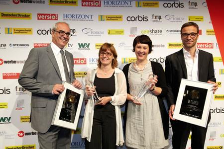 Caption: A delighted new spaces editorial team and Gaggenau Project Leader Annette Kaiser receive their second BCP Award in Gold