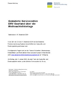 20241216_Geänderte Servicezeiten DRV Saarland über Weihnachten.pdf