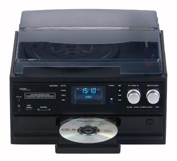 auvisio 5in1-Plattenspieler mit DAB+/FM-Radio, Bluetooth, CD-Player, Software (Bild: PEARL.GmbH)