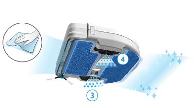 NX-5907 Sichler Haushaltsgeraete Multiroom-Saug-und Wisch-Roboter mit Ladestation