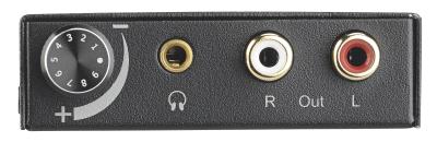 auvisio Audio-Konverter digital (TOSLINK/Koaxial) zu analog, Lautstärkeregler