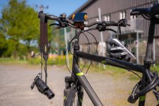 Entdeckungsbereites Fahrrad vor dem MoorIZ Ahlenmoor
