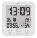 infactory Digital-Badezimmer-Uhr, Thermo-/Hygrometer, LCD, Saugnapf, Timer, IP54 / Bild: PEARL GmbH / www.pearl.de