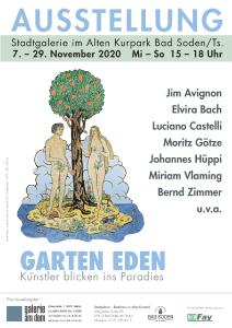 Ausstellungsplakat zur Gruppenausstellung Garten Eden