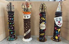 Nicht nur süß zum Vernaschen, sondern auch süß zum Anschauen: Die närrischen Baumkuchen haben Konditor-Azubis im Rahmen der überbetrieblichen Ausbildung in der Bildungsstätte der Handwerkskammer Mannheim Rhein-Neckar-Odenwald kreiert