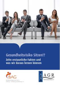 Die neue Infobroschüre informiert über neueste Erkenntnisse zum Gesundheitsrisiko Sitzen