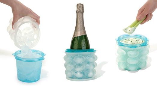 iceorb(TM) - 4 in 1: Eiswürfel-Form, Weinkühler, Eiseimer und Aufbewahrungsbox in Einem