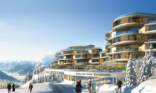 Eines der bereits fertig gestellten Objekte des Architekturbüros planquadrat Elfers Geskes Krämer ist der Robinson Club Steinplatte im österreichischen Kitzbühel