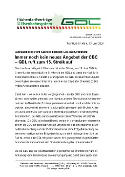 2024-07-13 PM GDL ruft zum 15. Streik auf - LAG bestätigt Streikrecht bei der CBC.pdf