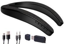 auvisio 2in1-Akku-TV-Nackenlautsprecher KH-535 mit Bluetooth, Freisprechen, MP3