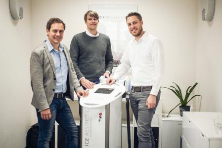 Die Gesellschafter von ICE AESTHETIC: (von links) Dr. Aaron W. Baur, Nikolaus Rickers und Claudio Gasperi