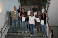 Von der Konditorin bis zum Orthopädietechnik-Mechaniker wurden acht Ausbildungsbotschafter von der Handwerkskammer geschult und für die ersten Einsätze ausgerüstet, Foto: Handwerkskammer Mannheim