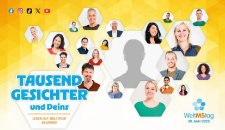 Das Motiv zum Welt-MS-Tag 2025 zum Motto TAUSEND GESICHTER und Deins: Leben mit Multipler Sklerose.