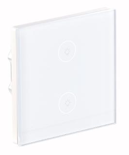 NX 4505 01 Luminea Home Control Touch Doppel Lichttaster LHC 102.on. Amazon Alexa und Google Assistant kompatibel
