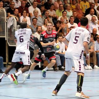 Der HC Erlangen kämpfte gegen den HBC Nantes bis zum Schluss um jeden Ball (Foto: Jocki_Erlangen)