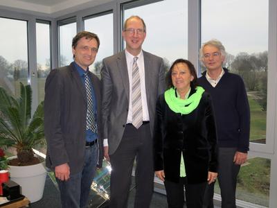 v.l. Professor Dr. Andreas Bertram, Dr. Markus Große Ophoff, Professorin Dr. Marie-Luise Rehn und Professor Dr. Wolfgang Seyfert